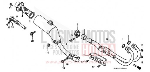 ABGAS-SCHALLDAEMPFER XR400R3 de 2003