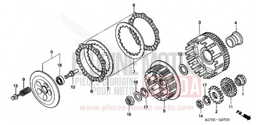 KUPPLUNG XR400R4 de 2004