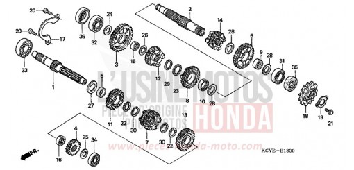 GETRIEBE XR400R4 de 2004