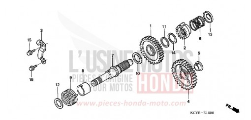 KICKSTARTERSPINDEL XR400R4 de 2004