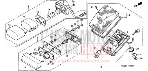 HECKLEUCHTE XR400R4 de 2004
