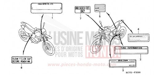 WARNETIKETT XR400R4 de 2004