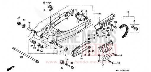 SCHWINGE/KETTENGEHAEUSE XR400RX de 1999