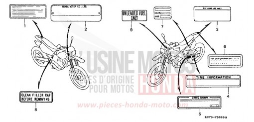 WARNETIKETT XR400RX de 1999