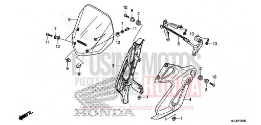 WINDSCHUTZSCHEIBE NC750SAE de 2014