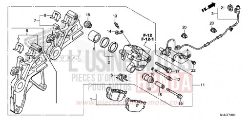 HINTERRAD-BREMSSATTEL NC750SAE de 2014