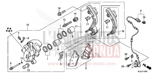 VORDERRAD-BREMSSATTEL NC750SAF de 2015