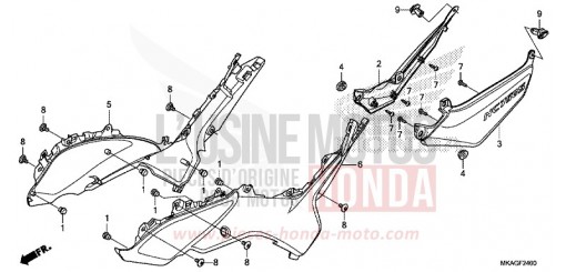 SEITENABDECKUNG NC750SAH de 2017