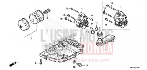 OELWANNE/OELPUMPE NC750SAH de 2017