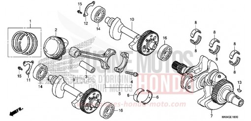 KURBELWELLE/KOLBEN NC750SAJ de 2018