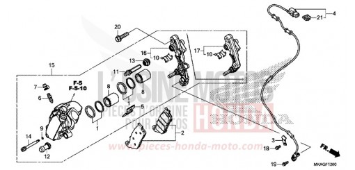 VORDERRAD-BREMSSATTEL NC750SAJ de 2018