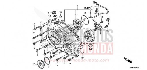 KURBELGEHAEUSEABDECKUNG CB1000RAF de 2015