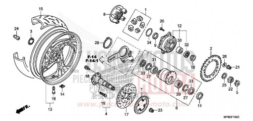 HINTERRAD CB1000RF de 2015