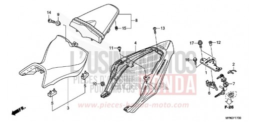 SITZ/SITZVERKLEIDUNG CB1000RF de 2015