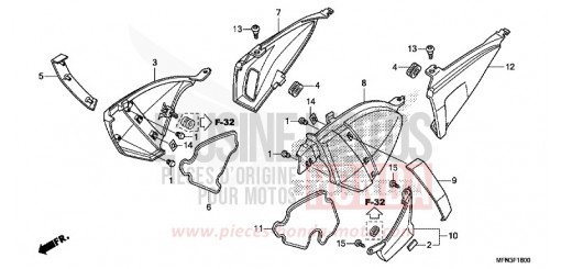 SEITENABDECKUNG CB1000RF de 2015
