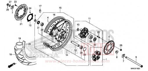 HINTERRAD CRF1000A2J de 2018