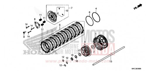 EMBRAYAGE GL1800J de 2018