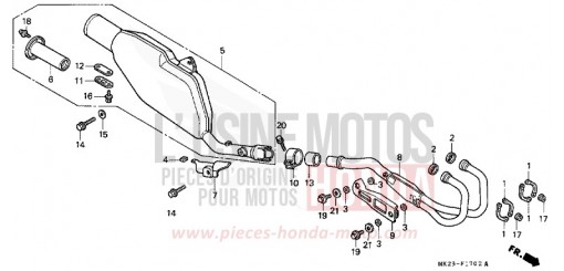 ABGAS-SCHALLDAEMPFER XR600RN de 1992