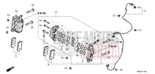 VORDERRAD-BREMSSATTEL CRF1100A2M de 2021