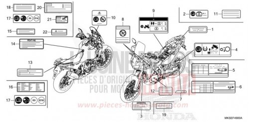 WARNETIKETT CRF1100A2M de 2021