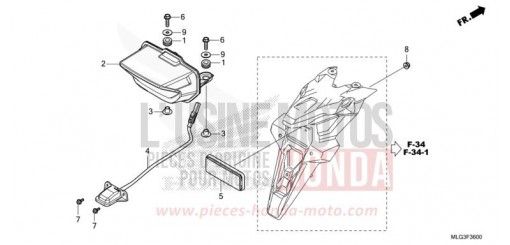 HECKLEUCHTE/KENNZEICHENBELEUCHTUNG CRF1100A2N de 2022