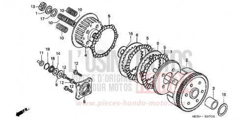 EMBRAYAGE CA125V de 1997
