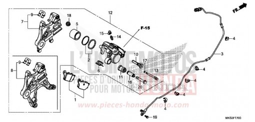 HINTERRAD-BREMSSATTEL CRF1100A4L de 2020