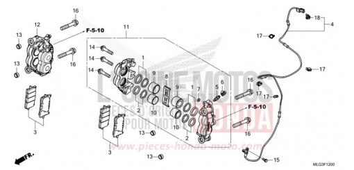 VORDERRAD-BREMSSATTEL CRF1100A4N de 2022