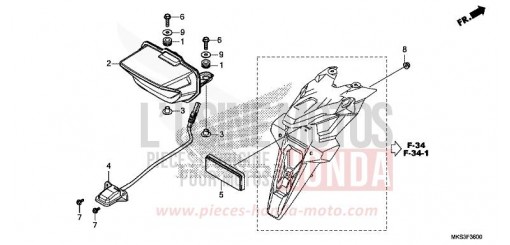 HECKLEUCHTE/KENNZEICHENBELEUCHTUNG CRF1100AL de 2020