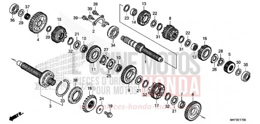GETRIEBE CBR1000S1H de 2017