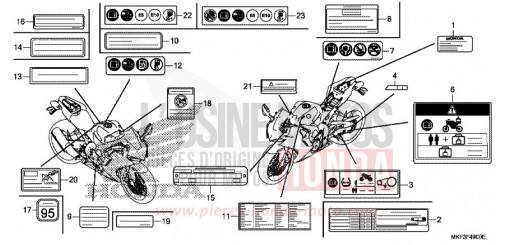 WARNETIKETT CBR1000S2H de 2017