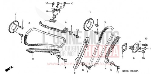 NOCKENWELLENKETTE/SPANNVORRICHTUNG VT125C3 de 2003