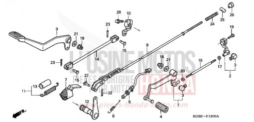 PEDAL VT125C3 de 2003
