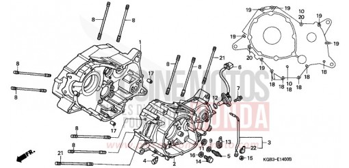 KURBELGEHAEUSE VT125CX de 1999