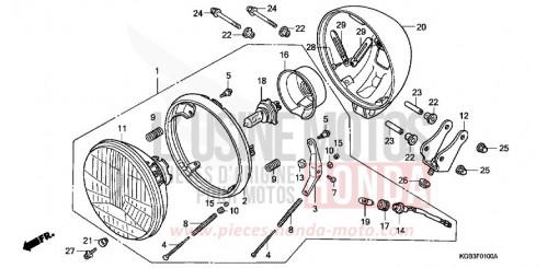SCHEINWERFER VT125CX de 1999