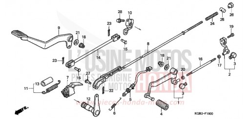 PEDAL VT125CX de 1999