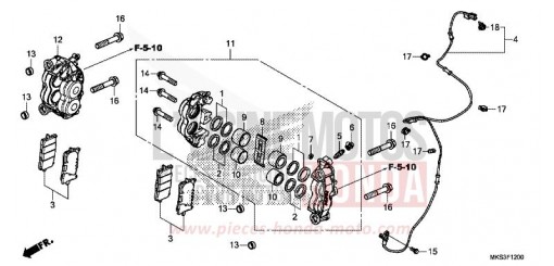 VORDERRAD-BREMSSATTEL CRF1100D4L de 2020