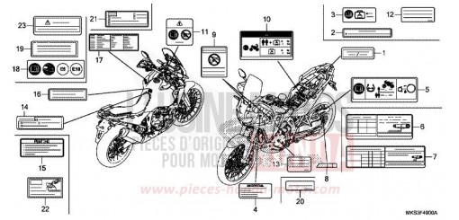 WARNETIKETT CRF1100D4L de 2020