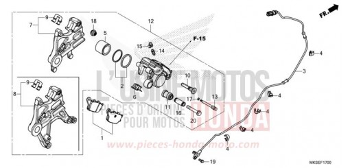 HINTERRAD-BREMSSATTEL CRF1100D4M de 2021