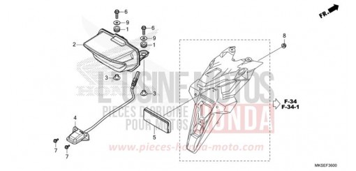 HECKLEUCHTE/KENNZEICHENBELEUCHTUNG CRF1100D4M de 2021