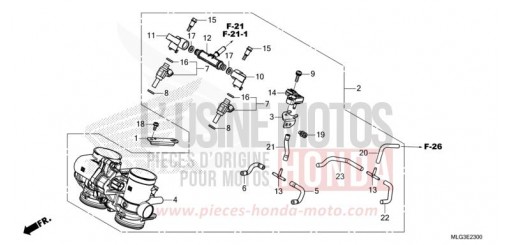 DROSSELKLAPPENGEHAEUSE CRF1100DN de 2022