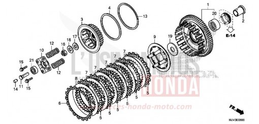 KUPPLUNG CBR500RAF de 2015