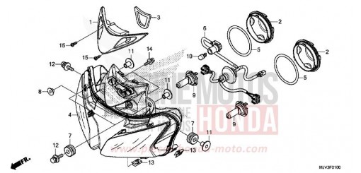 SCHEINWERFER CBR500RAF de 2015