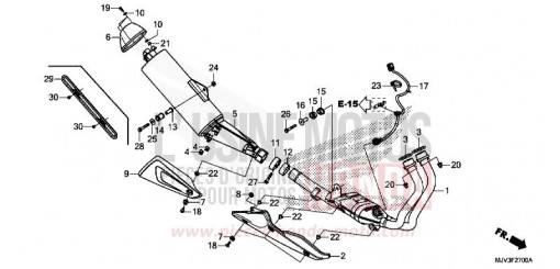 ABGAS-SCHALLDAEMPFER CBR500RAF de 2015