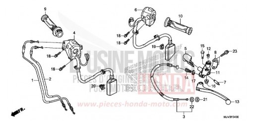 HEBELGRIFF/SCHALTER/KABEL CBR500RAF de 2015