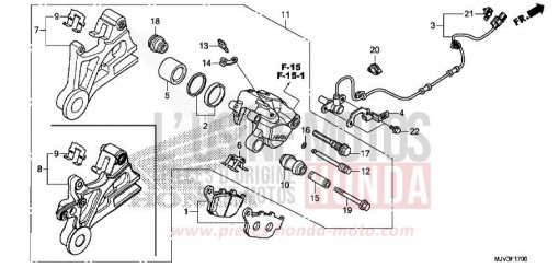 HINTERRAD-BREMSSATTEL CBR500RAF de 2015