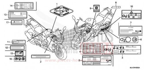 WARNETIKETT CBR500RAF de 2015