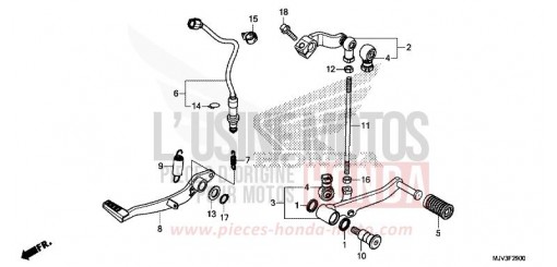 PEDAL CBR500RAF de 2015