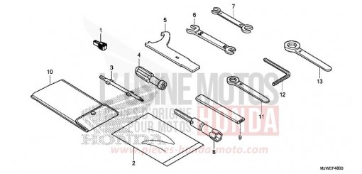WERKZEUG CBR500RAG de 2016