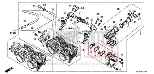 DROSSELKLAPPENGEHAEUSE CBR500RAG de 2016